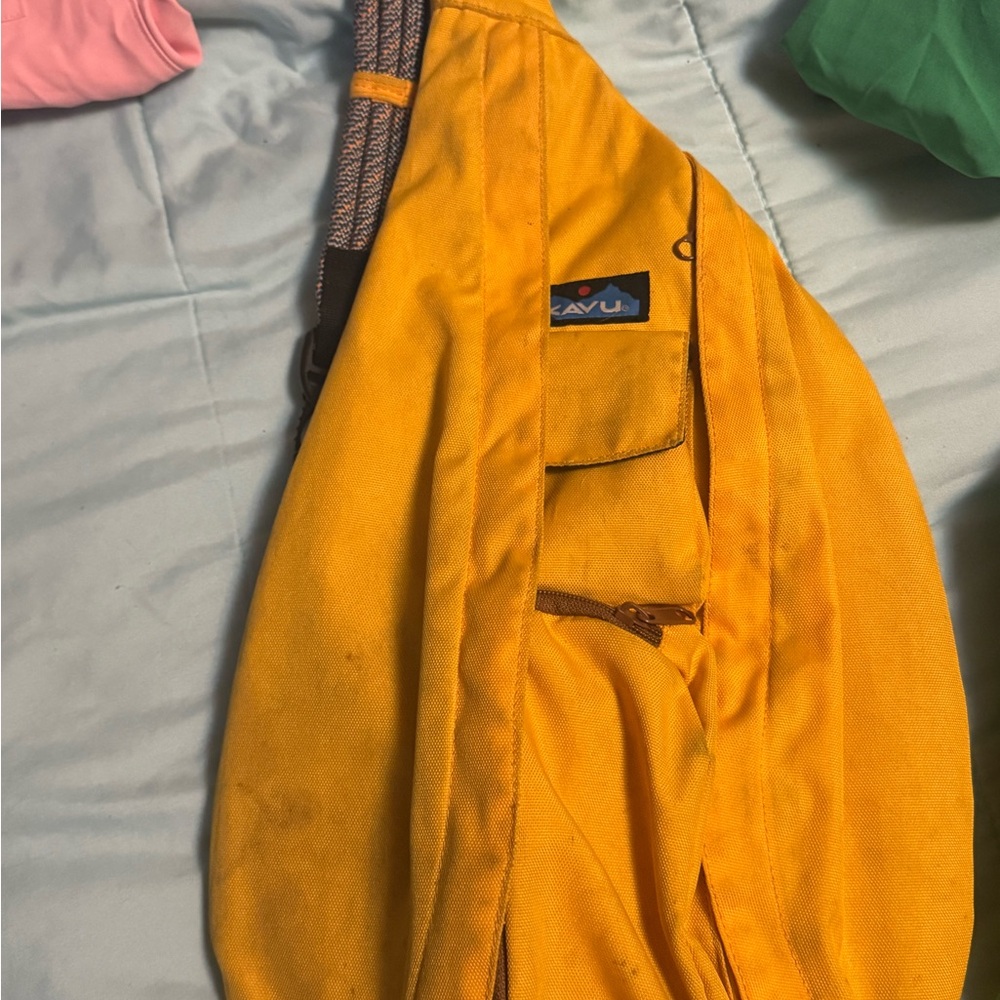 KAVU Mustard Yellow Sling Pack